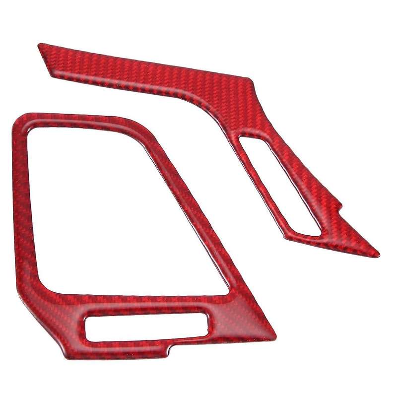 ABS Red Carbon Fiber Side Outlet Cover Trim Decor Sticker for 10Th Gen 2016 2017 2018 2019(RHD)