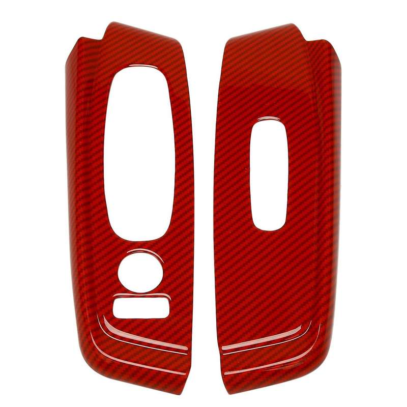 ABS RED Carbon Fiber Interior Window Lift Panel Switch Cover Trim for Sylphy Sentra 2020-2021