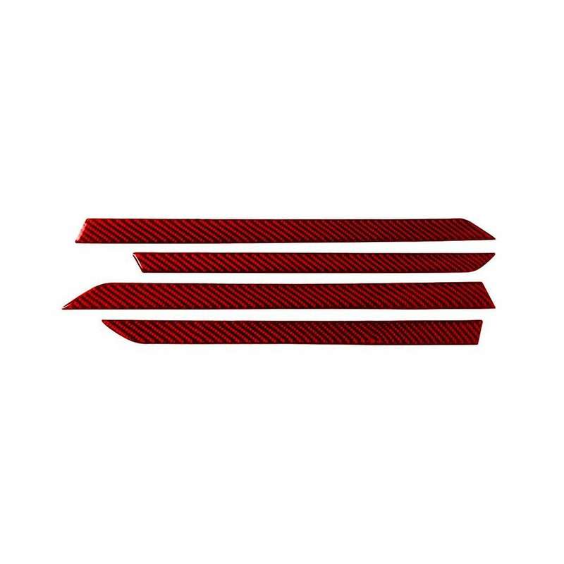 Abs Red Carbon Fiber Interior Door Decorative Strip Trim Decor Sticker for 10th Gen 2016 2017 2018 2