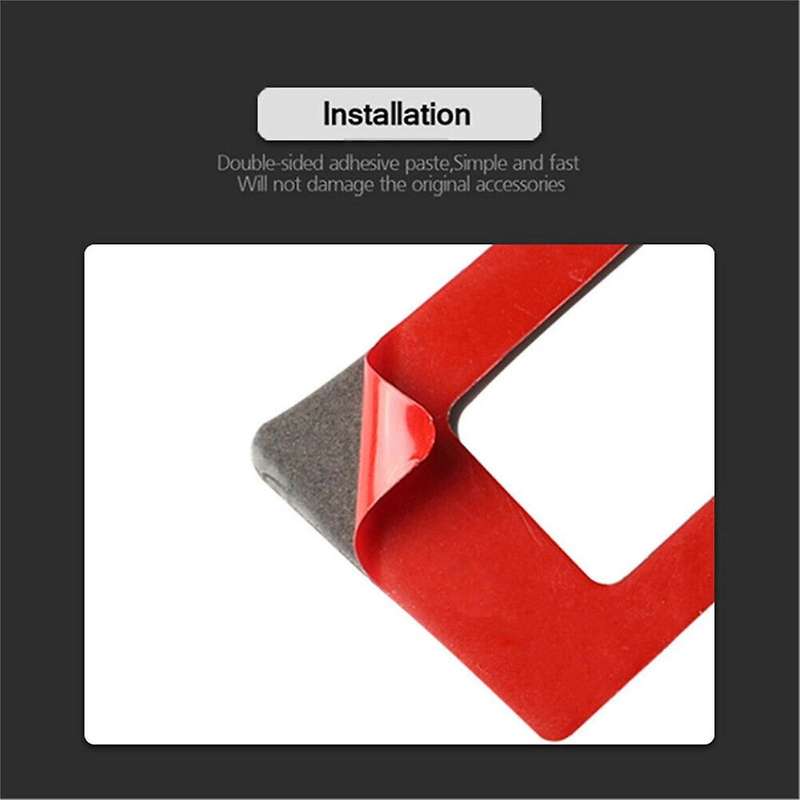 ABS Red Carbon Fiber Warning Light Button Cover Trim Decor Sticker for 10Th Gen 2016 2017 2018 2019(