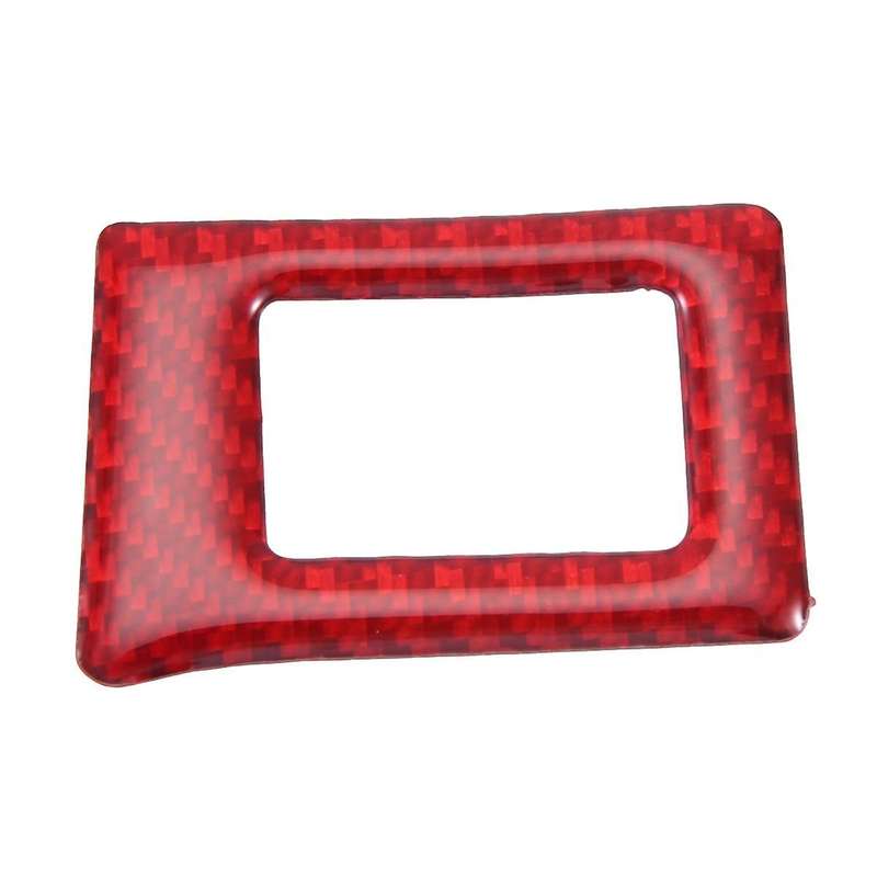 ABS Red Carbon Fiber Warning Light Button Cover Trim Decor Sticker for 10Th Gen 2016 2017 2018 2019(