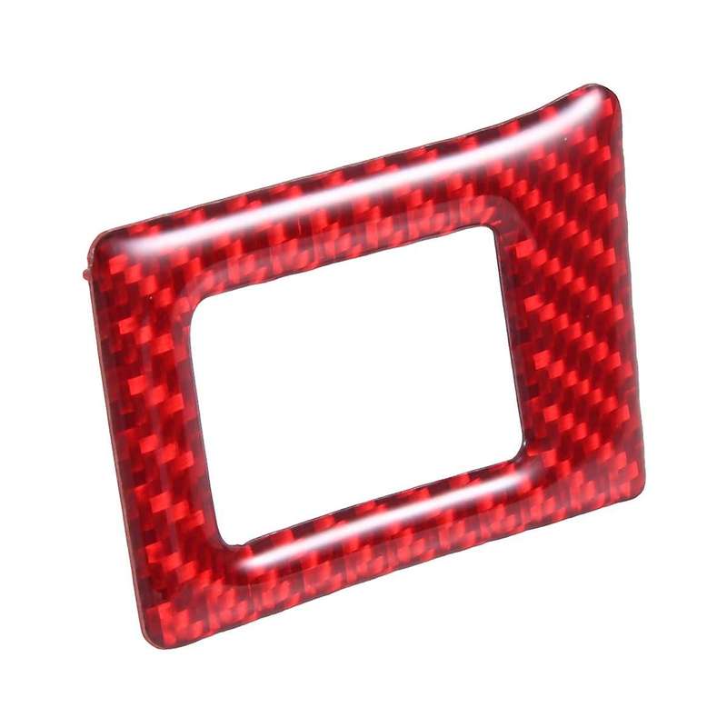 ABS Red Carbon Fiber Warning Light Button Cover Trim Decor Sticker for 10Th Gen 2016 2017 2018 2019(
