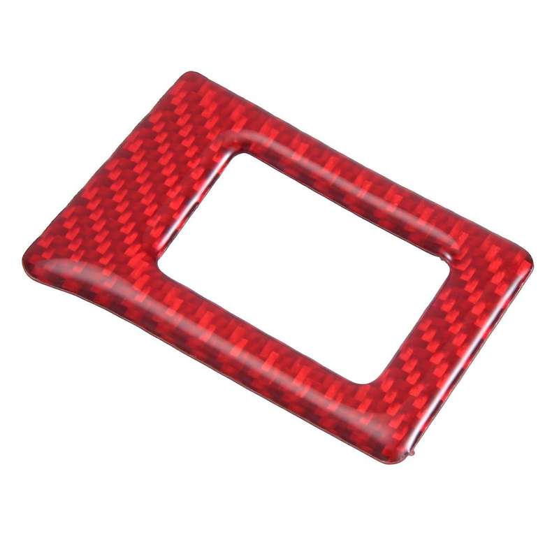 ABS Red Carbon Fiber Warning Light Button Cover Trim Decor Sticker for 10Th Gen 2016 2017 2018 2019(