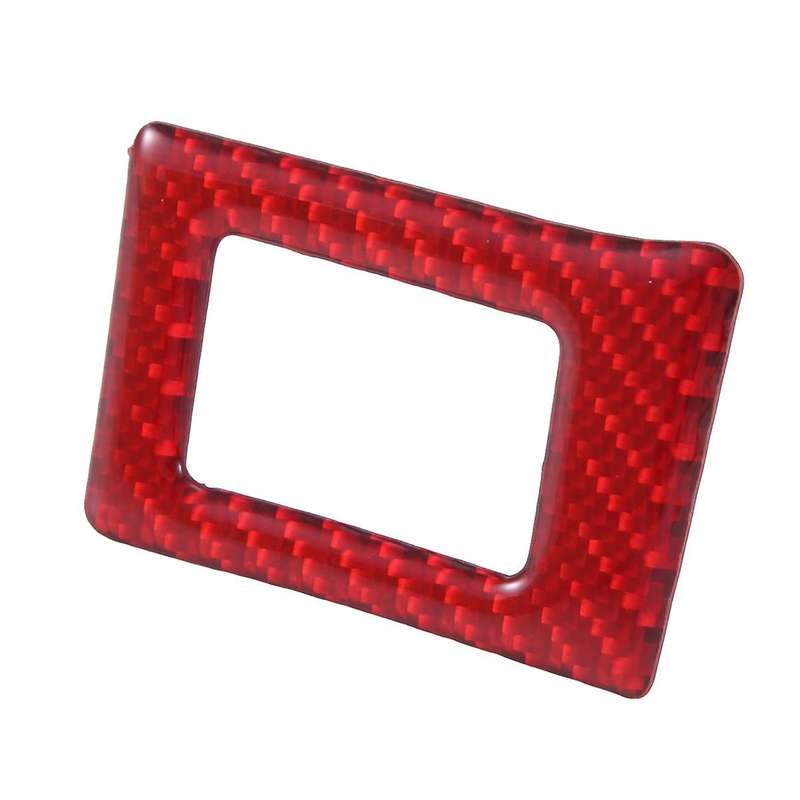 ABS Red Carbon Fiber Warning Light Button Cover Trim Decor Sticker for 10Th Gen 2016 2017 2018 2019(