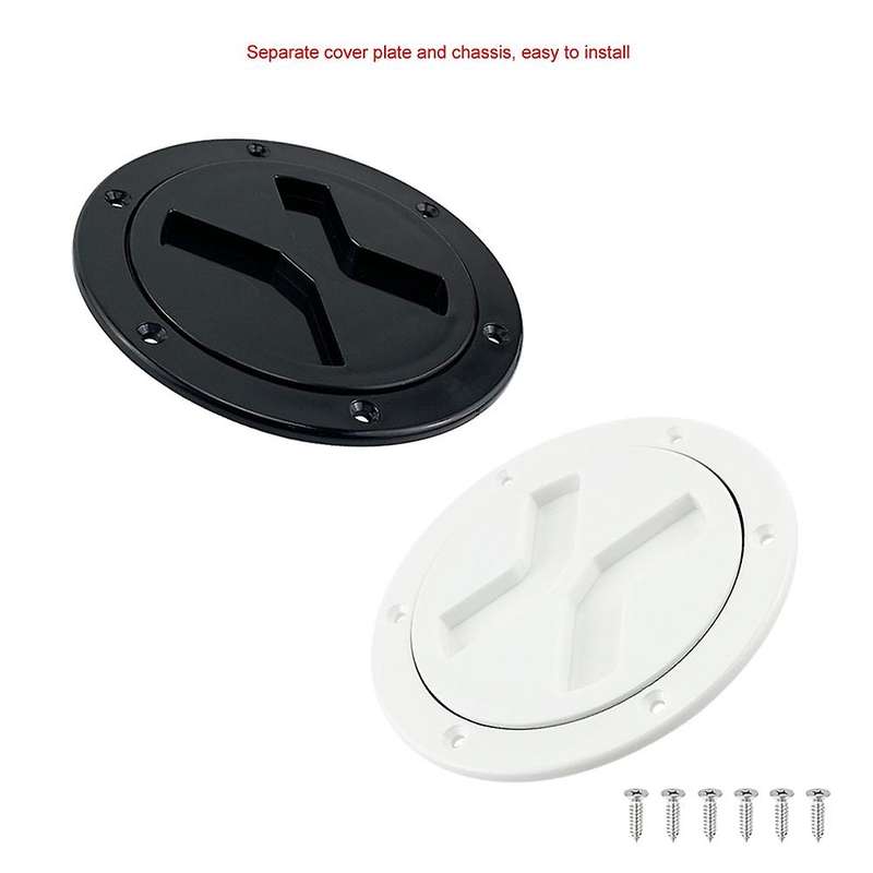 Abs Round Deck Inspection Hatch Cover Plastic Boat Twist Screw Out Deck Inspection Plate Marine Yac