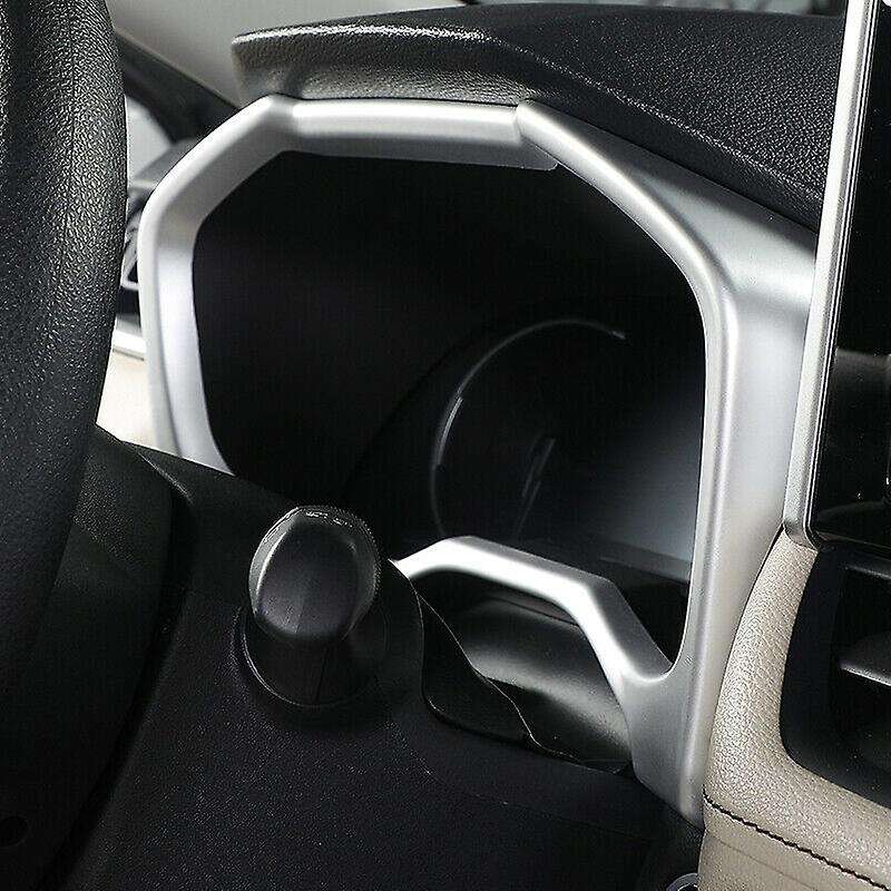 ABS Silver Chrome Dashboard Decorative Frame Trim Dash Panel Frame Trim Cover for 19-20( Right-Side