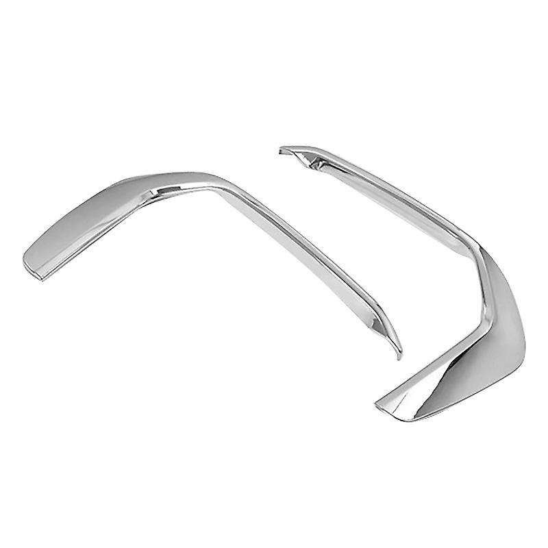 ABS Silver Front Bumper Fog Light Frame Trim for A6 C8 2019-2020 Fog Lamp Covers Decorative