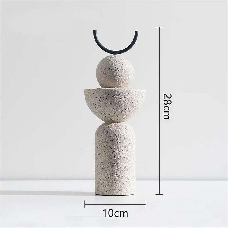 Abstract Geometric Sandstone Statue Art Ornaments Entrance Living Room TV Cabinet Desktop Home Deco