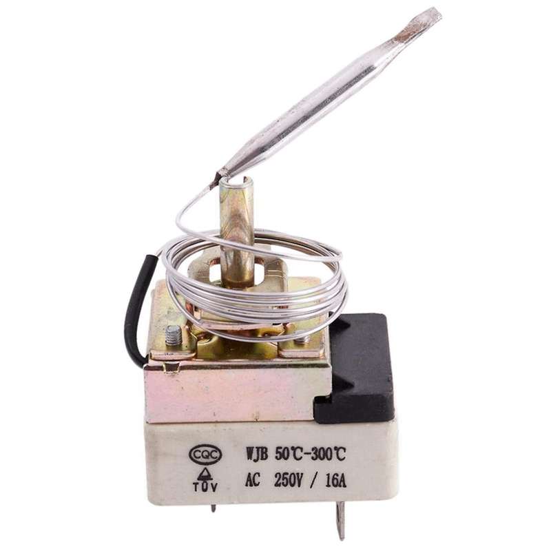 Ac 16a 250v 50 to 300 Celsius Degree 3 Pin Nc Capillary Thermostat Compatible Electric Oven