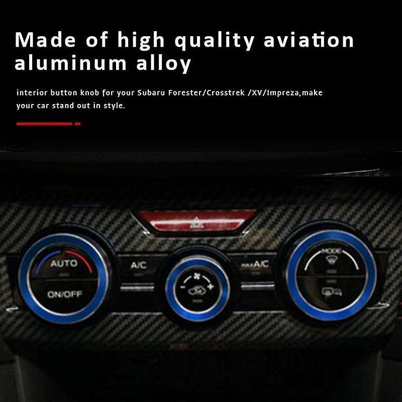 AC Control Knob Cover for Forester 2019-2021,Air Condition Switch Volume Trim for Crosstrek XV ,Blue