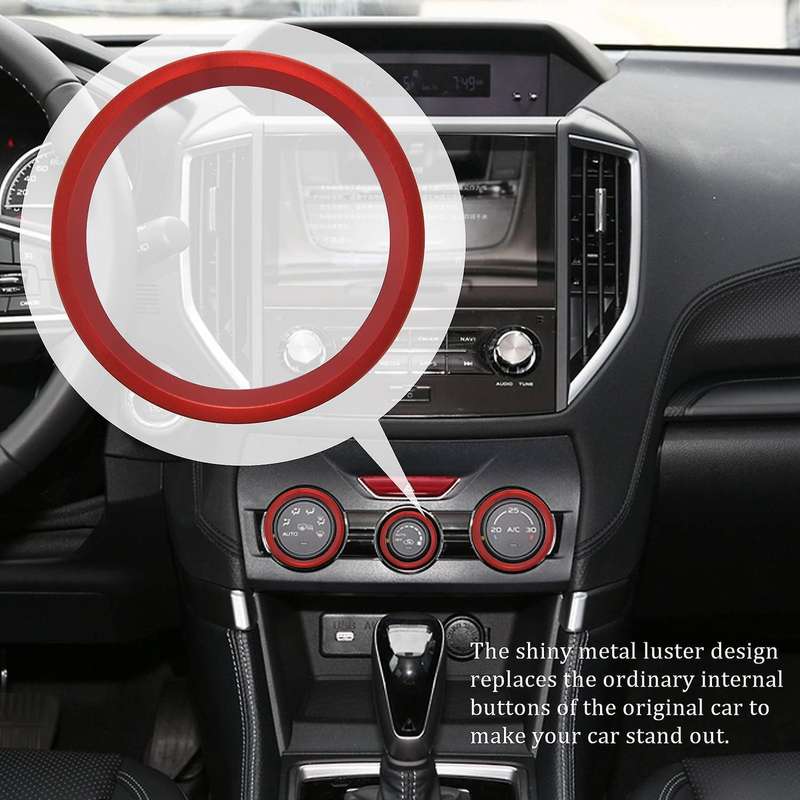 AC Control Knob Covers for Forester 2019+ Accessories, Air Condition Switch Volume Trim for Crosstre