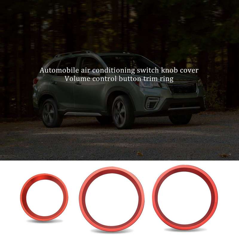AC Control Knob Covers for Forester 2019+ Accessories, Air Condition Switch Volume Trim for Crosstre