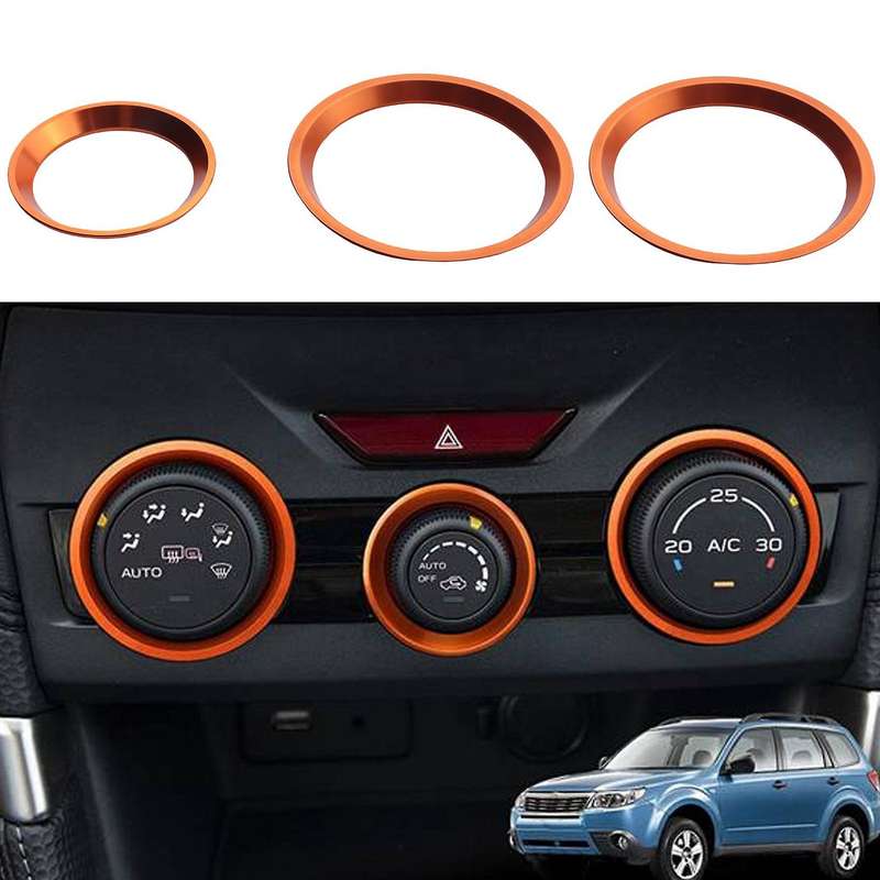 AC Control Knob Covers for Forester 2019+ Accessories, Air Condition Switch Volume Trim for Crosstre