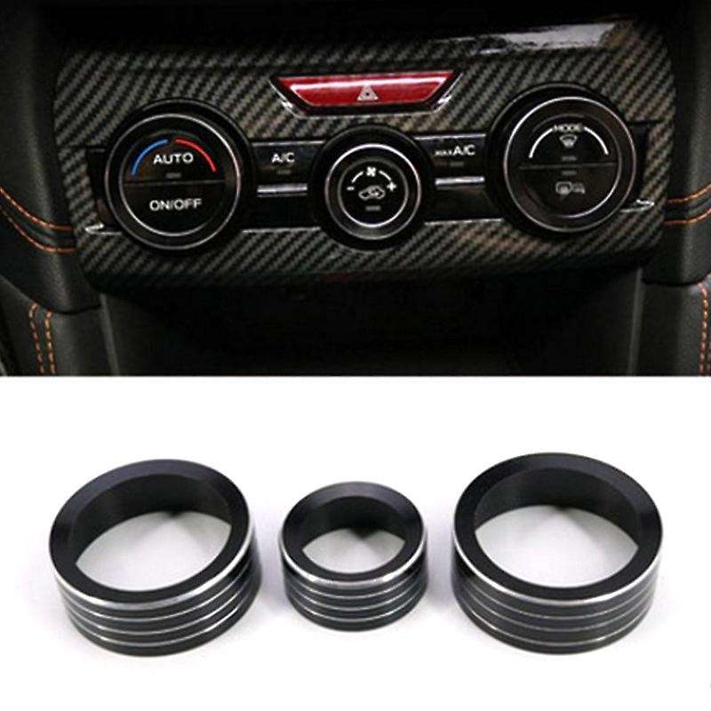 AC Control Knob Cover for Forester 2019-2021,Air Condition Switch Volume Trim for Crosstrek XV ,Blac