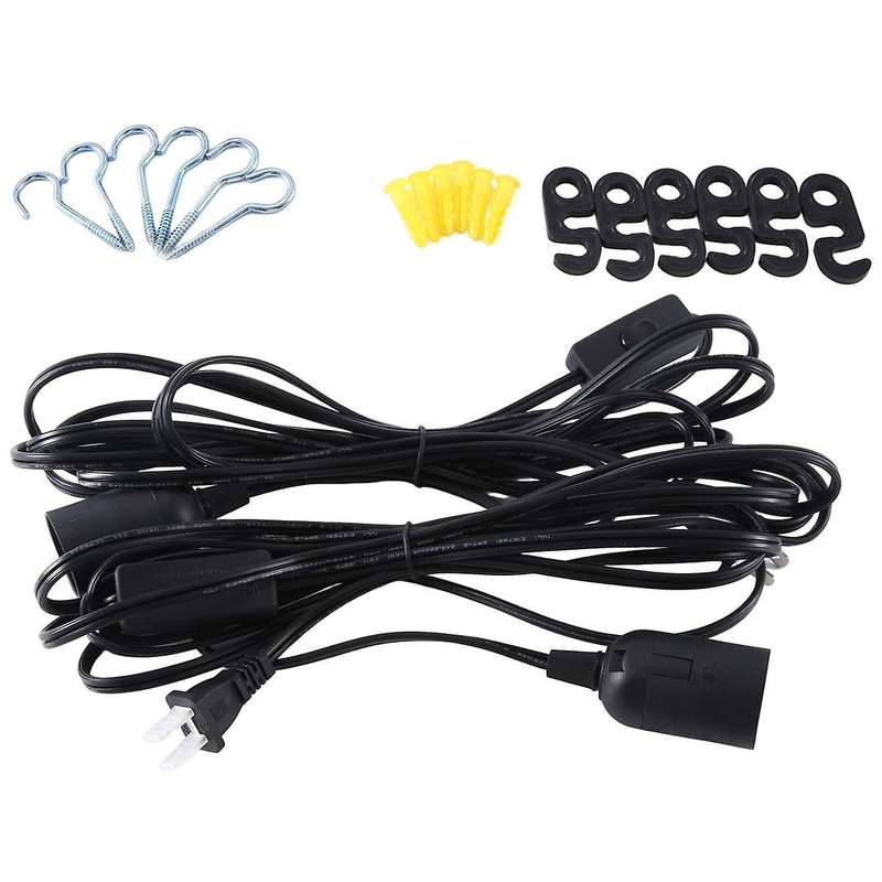Ac110v Pendant Light Cord Kit E26 Lamp Kit Vintage Hanging Pendant Light Cord Kit with On/off Switch