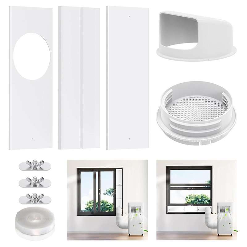 AC Window Ventilation Kit with 5.1 Inch and 5.9 Inch Universal Hose Adapter Portable Air Conditione