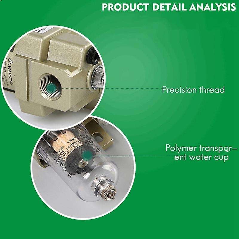 AC3010-02 G1/4 Oil and Water Separator Filters Air Compressor Regulating Valve Two Air Filters