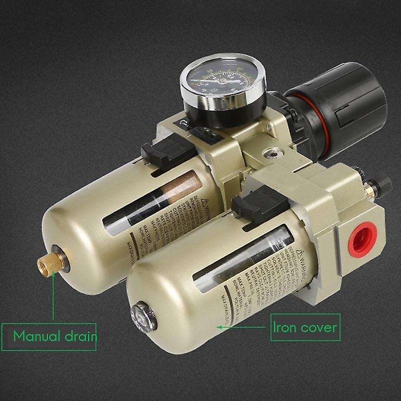AC3010-02 G1/4 Oil and Water Separator Filters Air Compressor Regulating Valve Two Air Filters