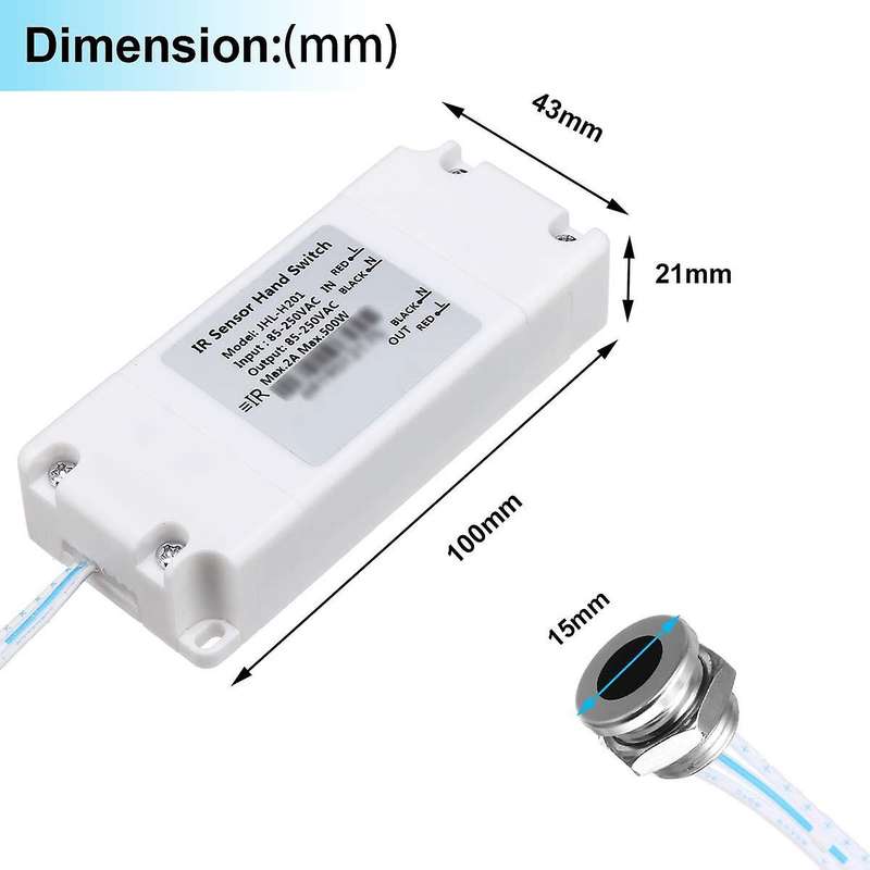 AC85-250V IR Sensor Switch Infrared Light Switch for LED Lamps LED Strips Motion Sensor Hand Wave