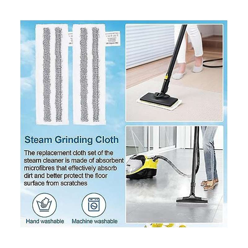 Accessories for Steam Cleaner Easyfix Sc1 Sc2 Sc4 Sc5, Microfibre Cloth Cleaning Brush Set Replaceme