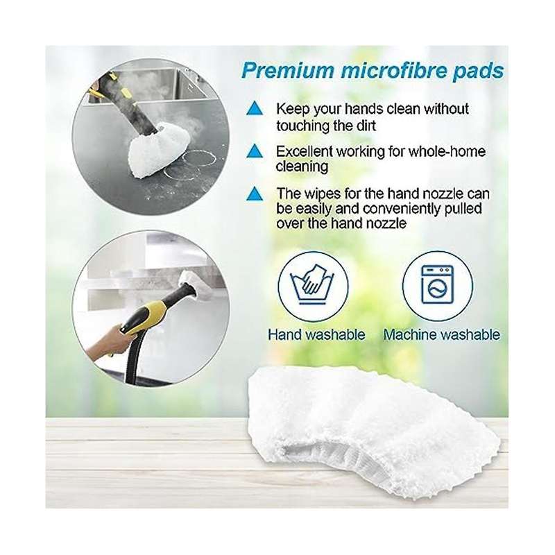 Accessories for Steam Cleaner Easyfix Sc1 Sc2 Sc4 Sc5, Microfibre Cloth Cleaning Brush Set Replaceme