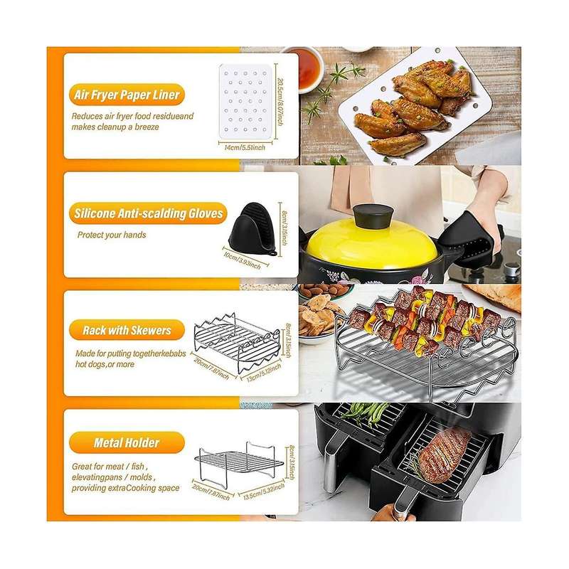Accessories for Ninja Dual Xl Kitchien Vortex 3.7qt-4.2qt Fryers