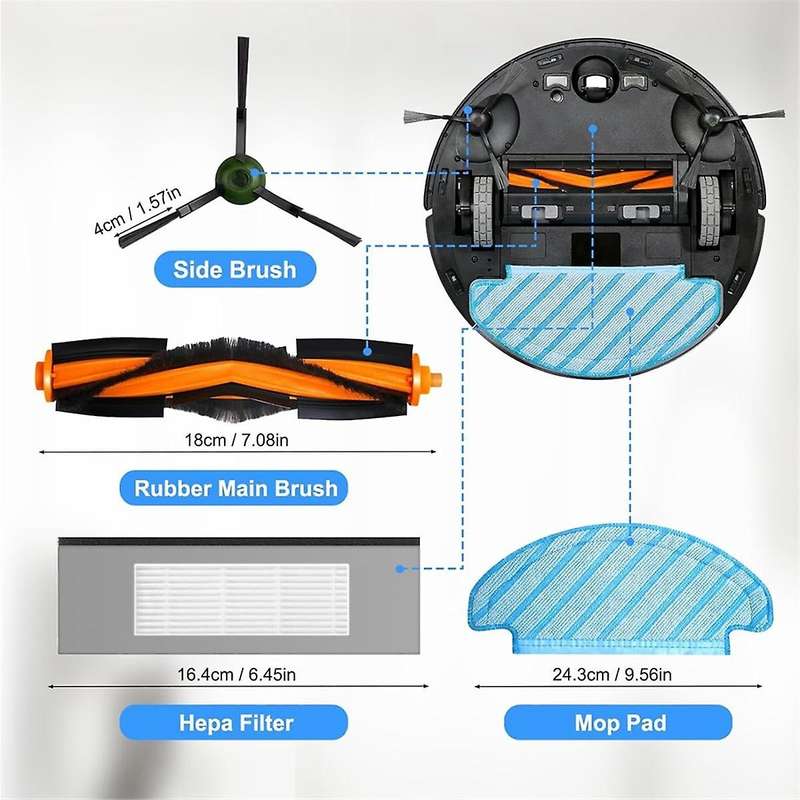 Accessories for Max, Hybrid, 2 Pro, Station K760, for Ozmo Deebot T8 N8 Pro + Robot