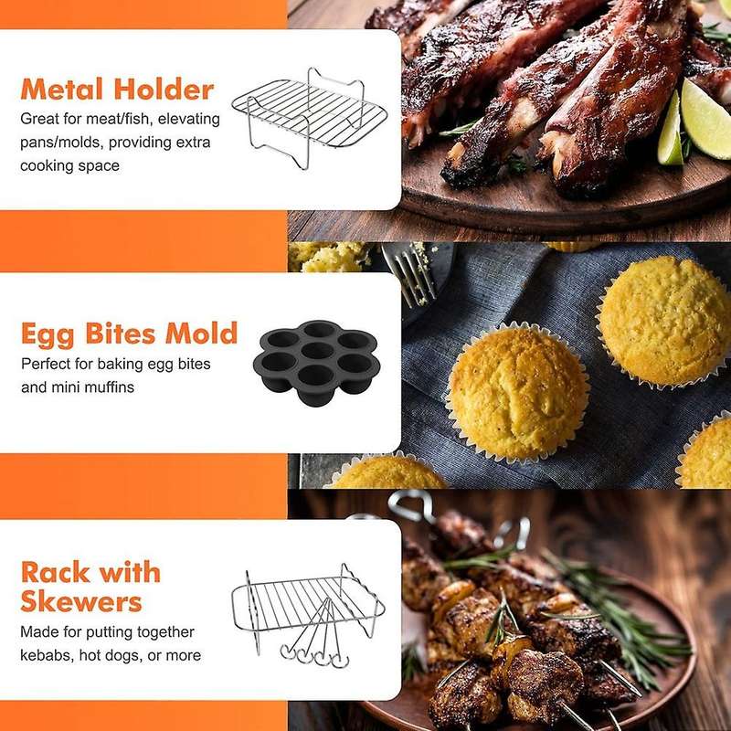 Accessories, for Ninja Dual Af300uk, Af400uk & 3.7qt - 4.2qt and Larger Dual Zone Air Fryers