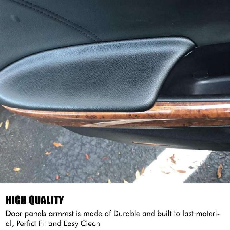 Accord Armrest Replacement,Vinyl Front Door Panels Armrest Lid Pad for 2008-2012 Accord (Black)