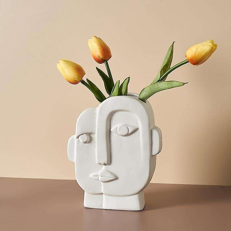 Acial Art Vase Ceramic Vase Simple Modern Face Living Room Flower Arrangement Artist Home Decoration
