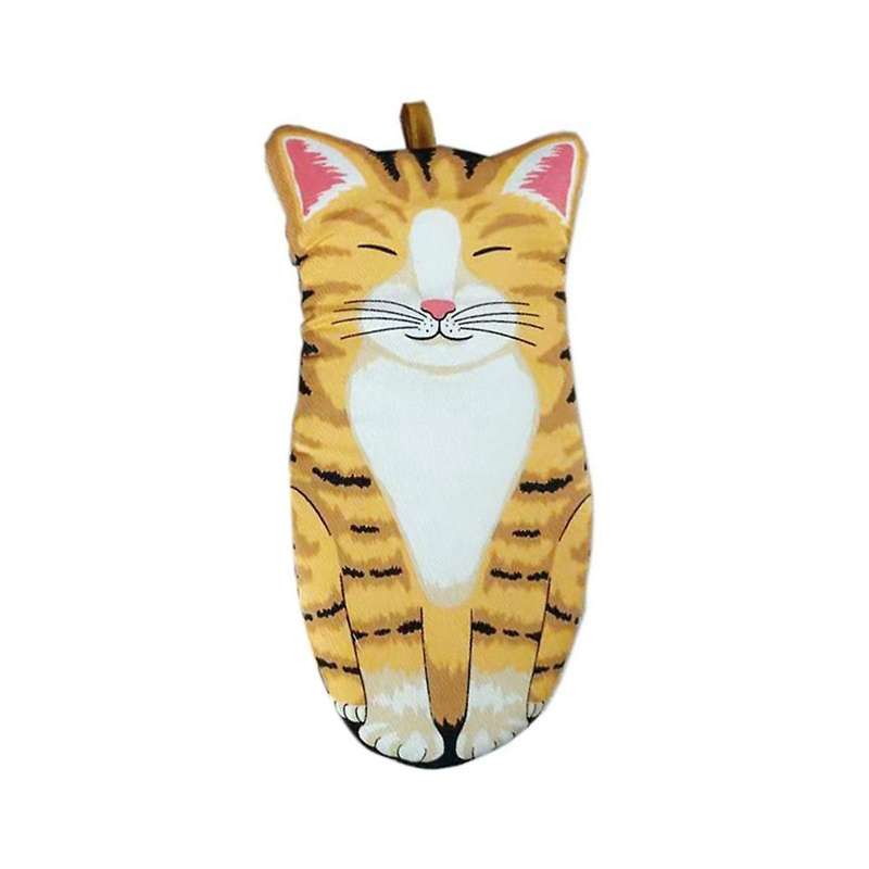 A-Cotton Cute Cat Oven Gloves Cat Claw Baking Heat Insulation Microwave Anti-Scald Gloves