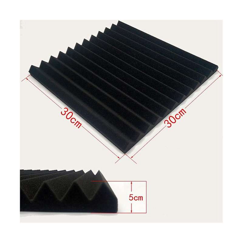 Acoustic Foam Panels 12 Pcs, Soundproof Wall Panels 30x30x5cm, High Density Sound Absorbing Panel F