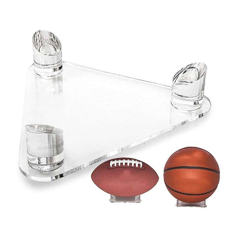 Acrylic Ball Stand - Holds Footballs, Basketballs Volleyballs Or Soccer Balls Display Stand