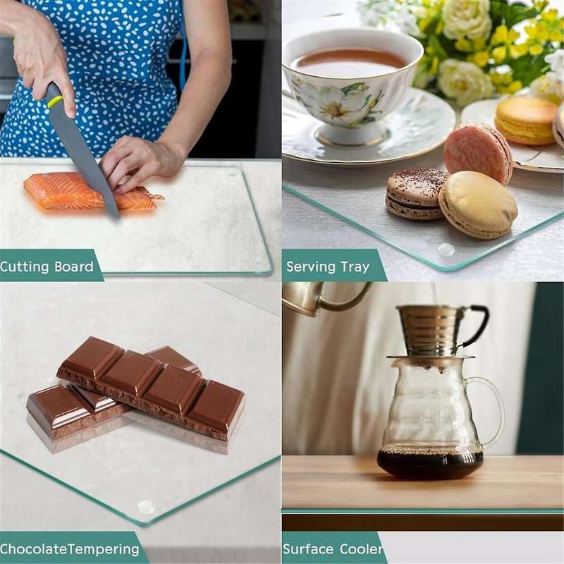 Acrylic Cutting Board for Outdoor Camping, Small Clear Countertop Tray, Scratch Resistant, Heat Resi