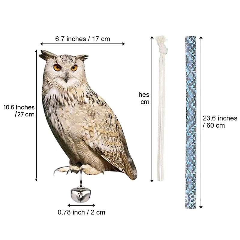 Acrylic Bird Repeller Simulation Owl Reflective Bird Repeller Owl Orchard Balcony Garden Bird Repell