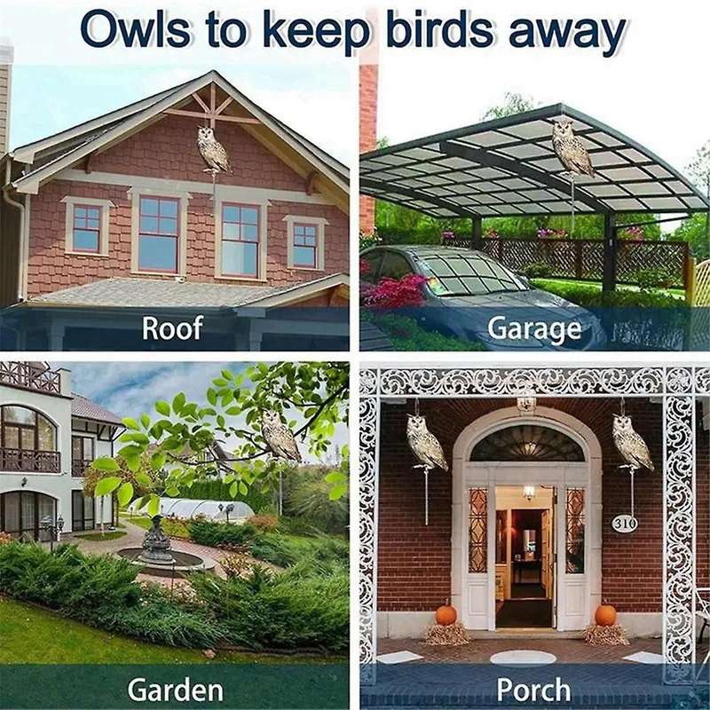 Acrylic Bird Repeller Simulation Owl Reflective Bird Repeller Owl Orchard Balcony Garden Bird Repell