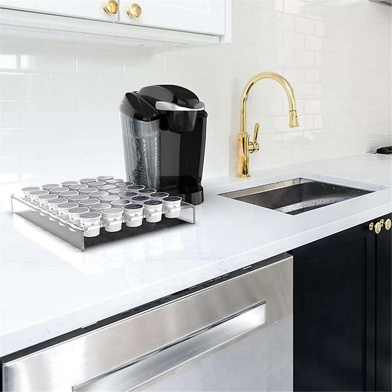 Acrylic Coffee Capsule Display Rack U-shape 24 Holes Transparent Coffee Bean Display Rack Coffee Sto