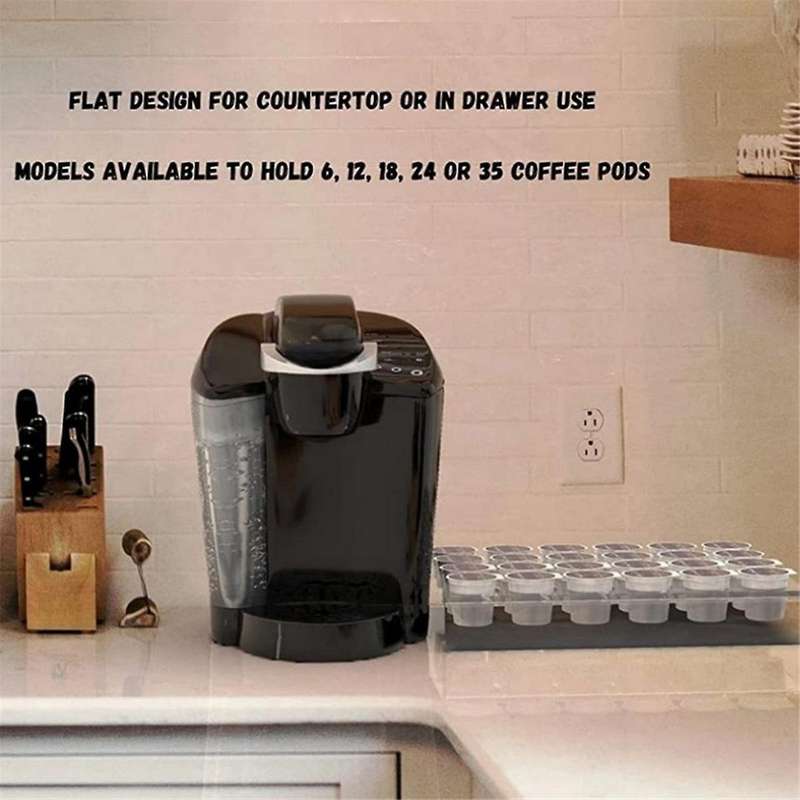Acrylic Coffee Capsule Display Rack U-shape 24 Holes Transparent Coffee Bean Display Rack Coffee Sto