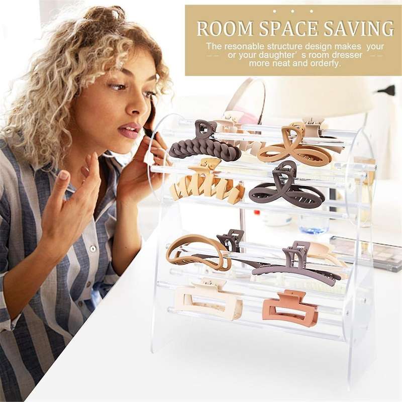 Acrylic Claw Clip Organizer Holder,360-degree Rotating Claw Clip Holder and Storage,hair Clip Organ