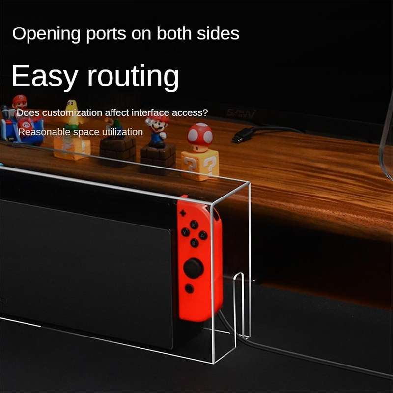 Acrylic Clear Dust Cover and 16 Led Color Light Base Compatible with for /OLED Display Case Dock Cov