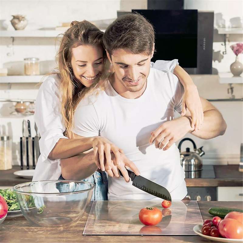 Acrylic Cutting Board with Counter Lip, Clear Cutting Boards for Kitchen Counter Non Slip, Large Cut