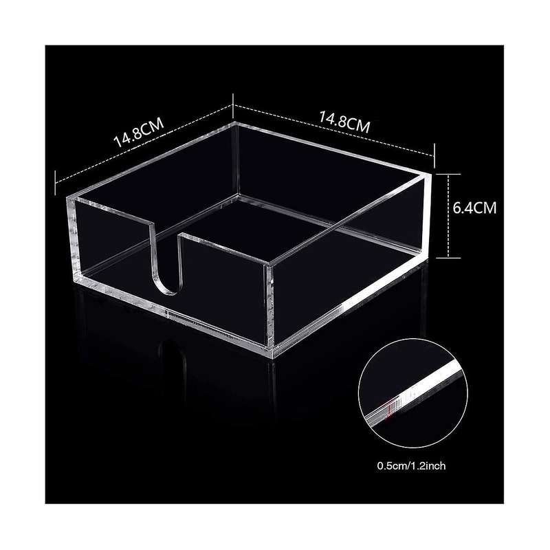 Acrylic Napkin Holder for Table, Clear Beverage Napkin Holder Square for Dinner, Kitchen, Bathroom