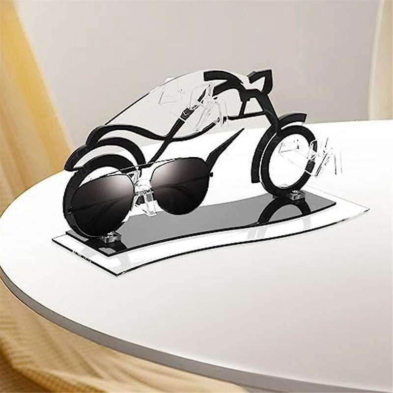 Acrylic Glasses Stand Riser Eyeglasses Holder Motorcycle Shape Glasses Holder Glasses Organizer Eye