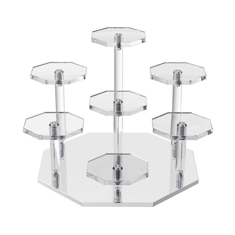 Acrylic Risers Display Stand,7tier Perfume Organizer and Cupcake Stand,storage Display Stand for Col