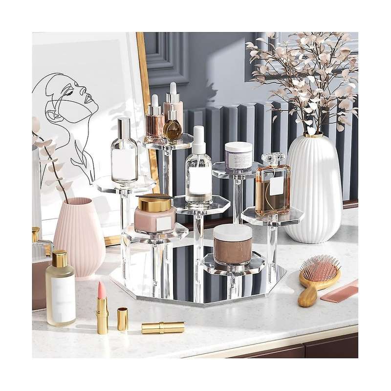 Acrylic Risers Display Stand,7tier Perfume Organizer and Cupcake Stand,storage Display Stand for Col