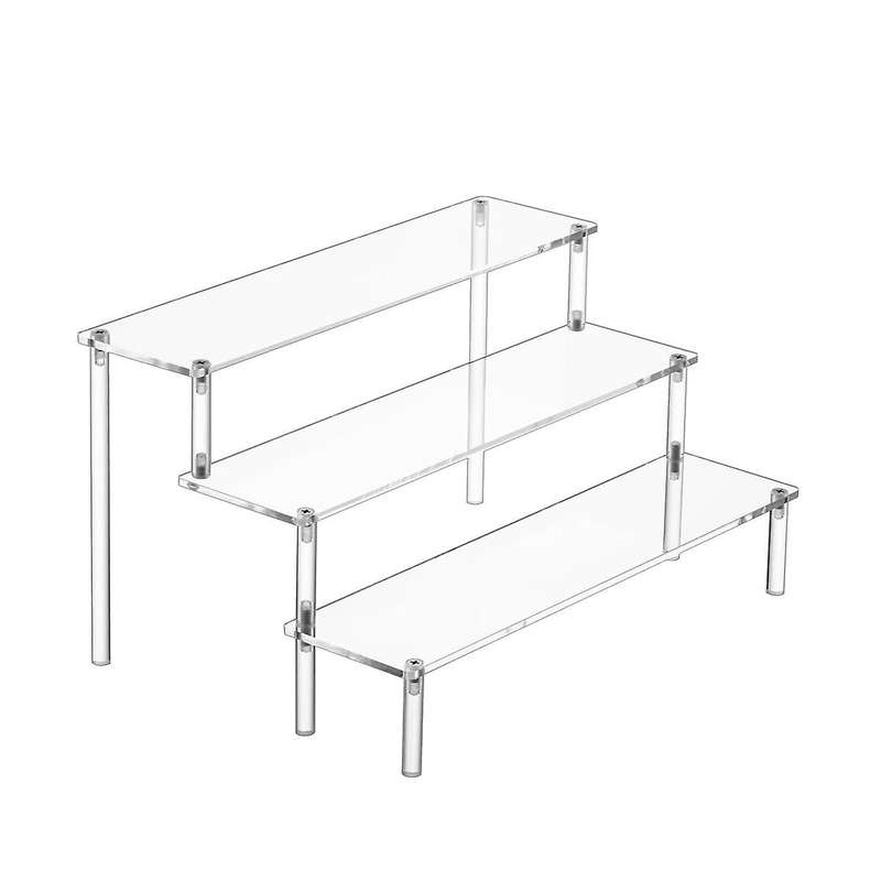 Acrylic Display Risers, Perfume Stand Organizer, Clear Acrylic Shelf Risers for Stands for Food, Tab
