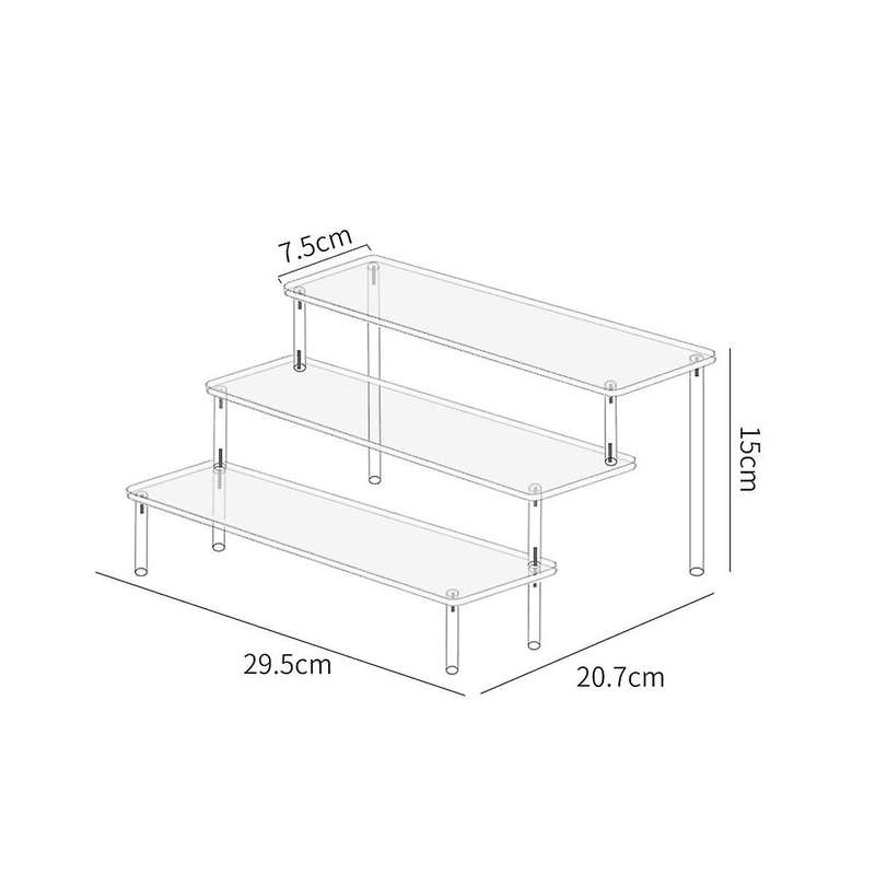 Acrylic Display Risers, Perfume Stand Organizer, Clear Acrylic Shelf Risers for Stands for Food, Tab
