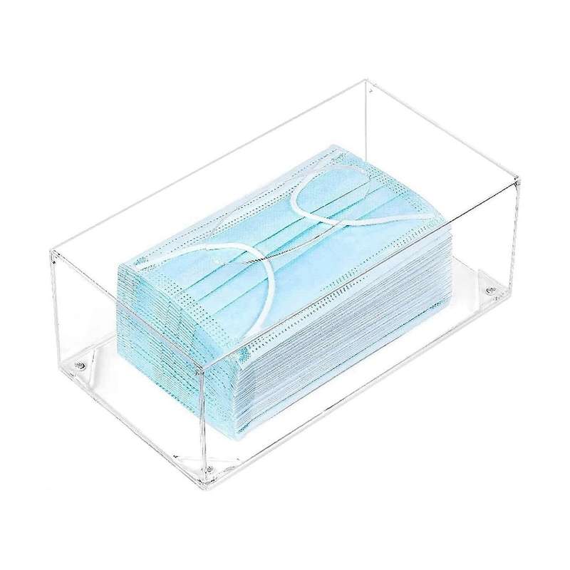 Acrylic Tissue Box Rectangular Transparent Tissue Box for Office, Home Bathroom Restaurant Lavatory