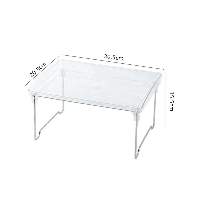 Acrylic Transparent Desktop Storage Box Student Dormitory Office Storage Rack Household Foldable Hei