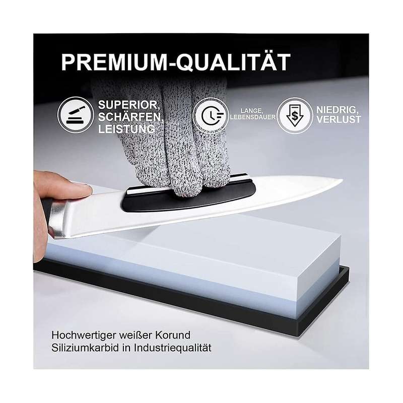 Actual Grit Premium Material Sharpening Stone 2 Sides 1000/6000 Whetstone Set Sharpener Stone Wet